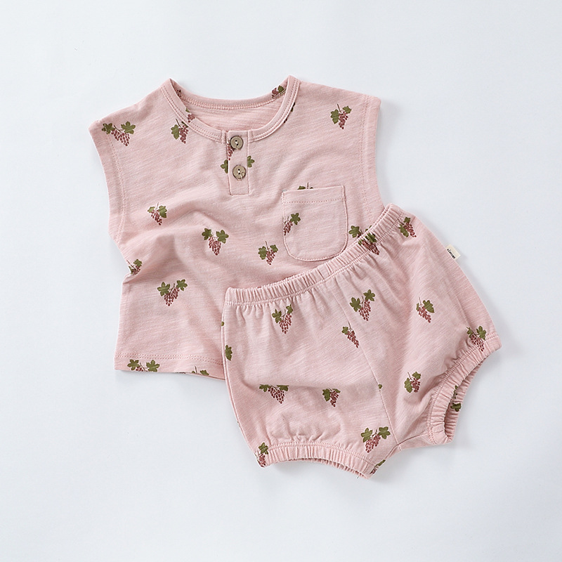 Newborn Baby Summer Cute Print Home Set